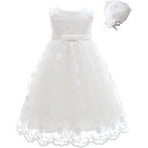 Lace Dbskjole med Blomster 