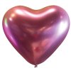 12'' (30cm) Latex balloner hjerter Satin Luxe Chrome  7 stk