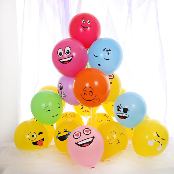 12 &Prime; (30 cm) spoof emoji ballon (100 stk)