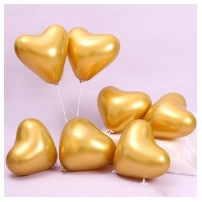 12″ (30cm) Metallic hjerte krom balloner（7stk）
