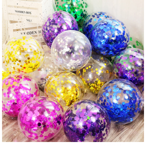 12″ (30cm) konfetti ballon (100stk)