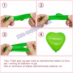 12&Prime; (30cm) Macaron hjerteformet ballon 7 stk