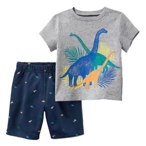2-delt s�t med tryk - Dinosaur
