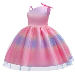 BrneKjole med A-linje One-Shoulder  - Lyserd