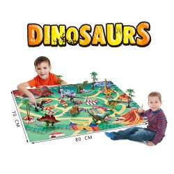 Dinosaur-tema leget�ppe med opbevaringsboks