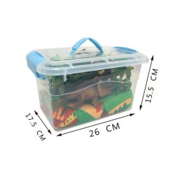 Dinosaur-tema leget�ppe med opbevaringsboks