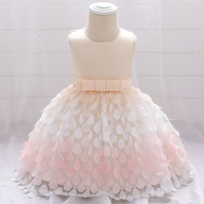 Blomstrede Festkjole til Baby - Champagne