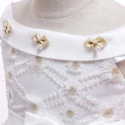  Blomstrede Festkjole / Gallakjole med off-shoulder - Hvid