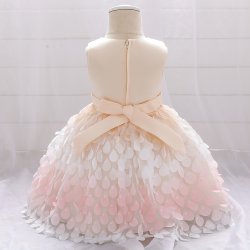 Blomstrede Festkjole til Baby - Champagne