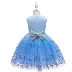 Festkjole - Fl�jlsprint - Bl�