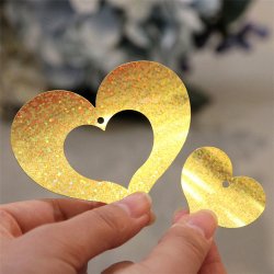 Hjerte vedh�ng glitter b�nd ballon dekorationer - Guld