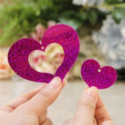 Hjerte vedh�ng glitter b�nd ballon dekorationer - Lilla