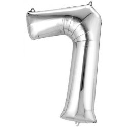 Folieballon K�mpetal S�lv 80+CM