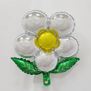 Blomster Folie Balloner  - Slv