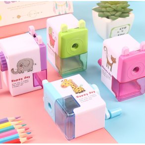 Blyantspidsemaskine med bedrende dyremnster