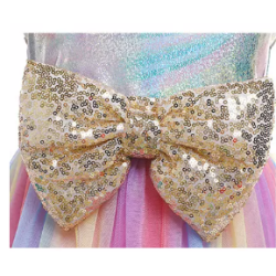 Festkjole - Paillet blomst - Lilla