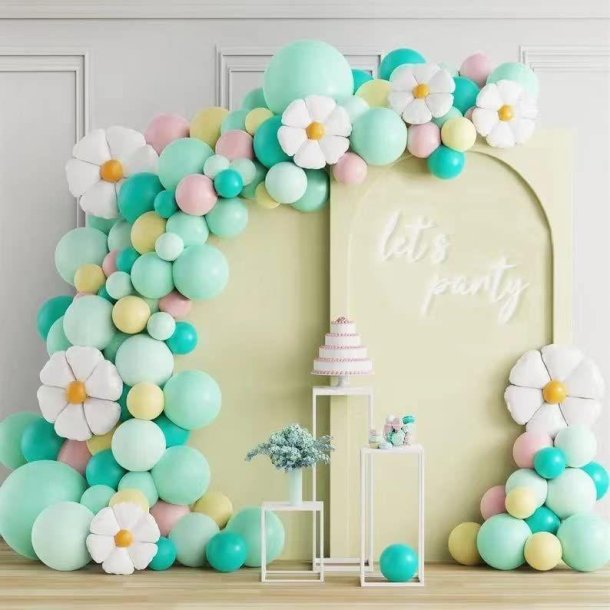 Tusindfryd Macaron Tiffany Bl Balloner Guirlande Bue St 104 stk