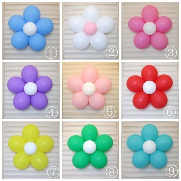 Blomster Ballon Clips 6 i 1