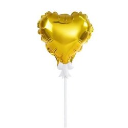 Folieballon, hjerte p� pind 12,5 cm