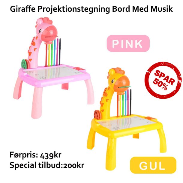 Giraffe Projektionstegning Bord Med Musik