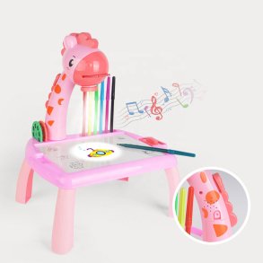 Giraffe Projektionstegning Bord Med Musik