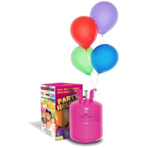Helium 0,16 m3 til 20 balloner + reduktionsgear