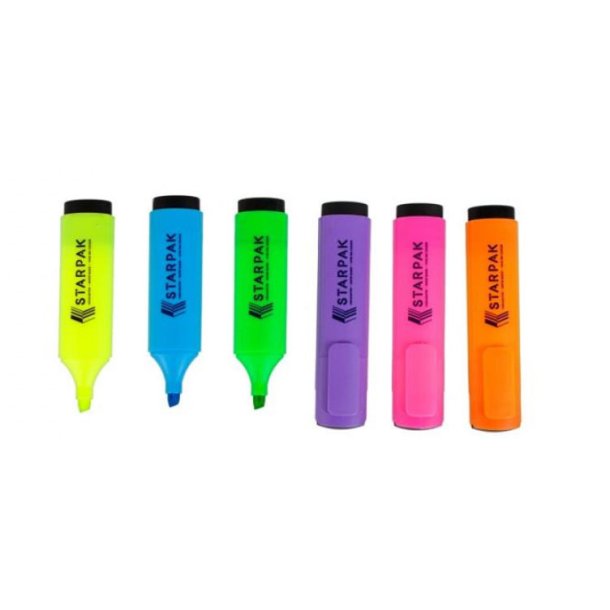 Highlighter 6 farver assorteret