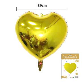 Hjerte Folieballon Guld