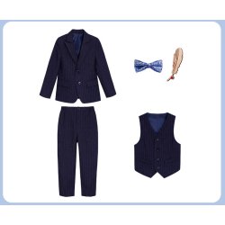 Jakkest til brn med broche- 5 dele