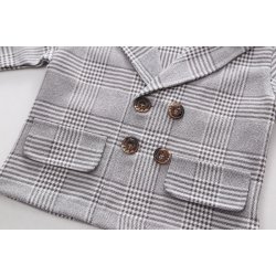 Jakkest til sm brn gr- 4 dele