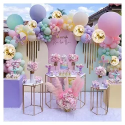 Macaron Konfetti Balloner Garland Bue S�t 117 stk