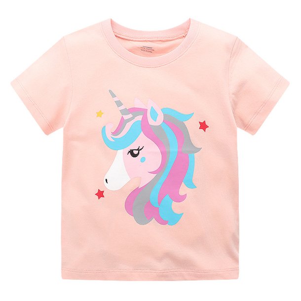 T-shirt med tryk - enhjrning