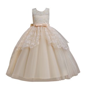 WAC Elegant Prinsesse Festkjole - Champagne