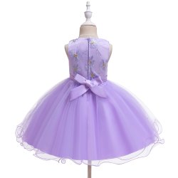 WAC Mesh festkjole - Broderi (lilla)