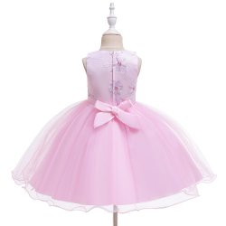 WAC Mesh festkjole - Broderi (pink)