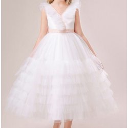 Prinsesse Brudepigekjole/Balkjole med Tyl Blomster - Hvid