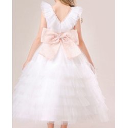 Prinsesse Brudepigekjole/Balkjole med Tyl Blomster - Hvid