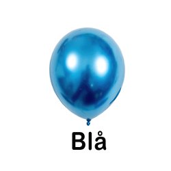 12&Prime; (30cm) Metallic krom balloner (7 stk)