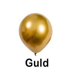 12&Prime; (30cm) Metallic krom balloner (7 stk)