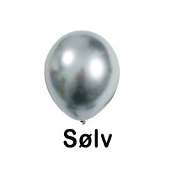 12&Prime; (30cm) Metallic krom balloner (7 stk)