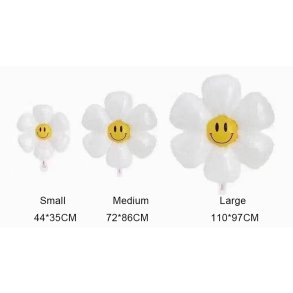 Tusindfryd Folieballon Hvid