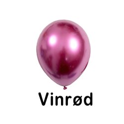 12&Prime; (30cm) Metallic krom balloner (7 stk)